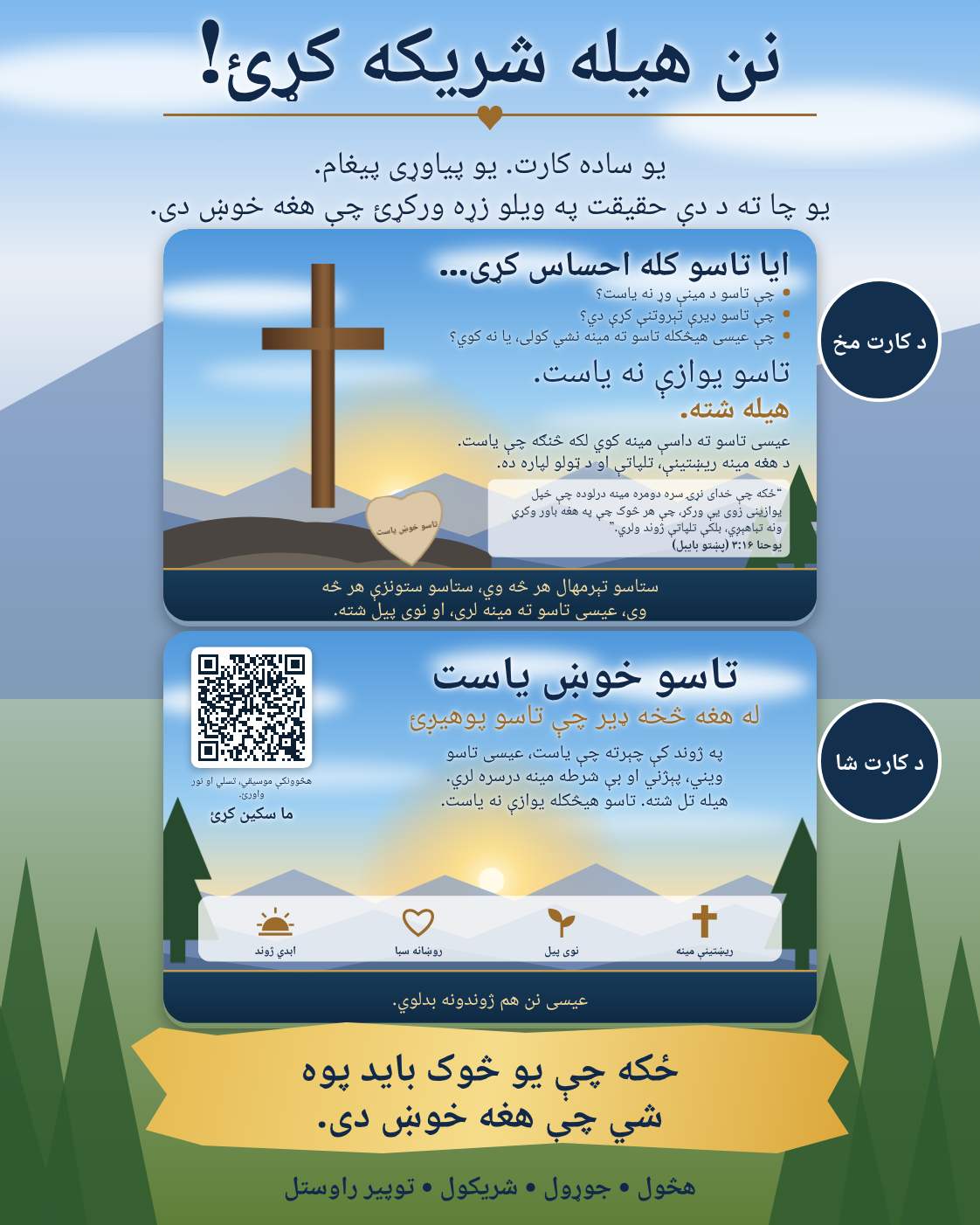 نن هیله شریک کړئ پاڼه د کار کوونکي QR کوډ سره